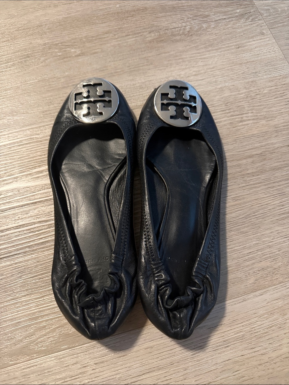 Tory Burch Minnie Leather Travel Ballet Flats - Picture 2 of 9